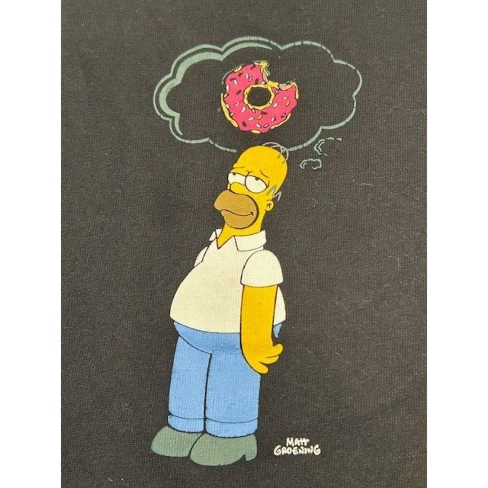 SIMPSON'S Billabong "Dreaming of Donuts" Boy's Short Sleeve T-Shirt Black Size M